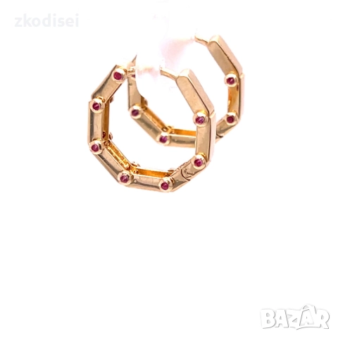 Златни обеци 3,59гр. 14кр. проба:585 модел:34169-4, снимка 3 - Обеци - 51652186