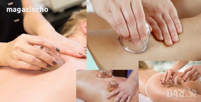 Силиконови Вендузи за масаж на Лице и Тяло, Комплект 4 броя, Бял цвят (Код: 2341), снимка 5 - Други - 39485869