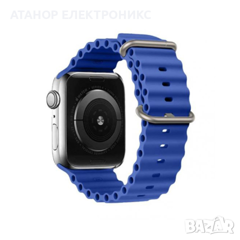 Каишка за часовник за Apple Watch 1/2/3/4/5/6/7/8/9/SE/SE 2/Ultra/Ultra 2 (42/44/45/49mm) - Blue, снимка 2 - Аксесоари за Apple - 44731792