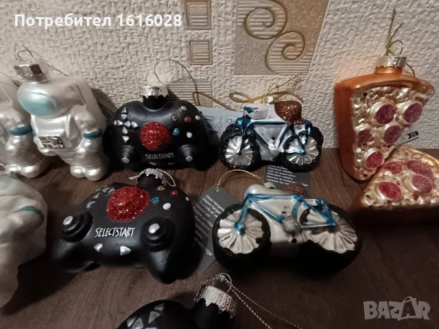 Уникални и красиви стъклени играчки за елха., снимка 2 - Декорация за дома - 43370319
