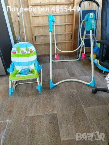 бебешка мултифункционална люлка Fisher-Price 3-in-1 Swing 'N Rocker., снимка 5 - Детски люлки - 56194192