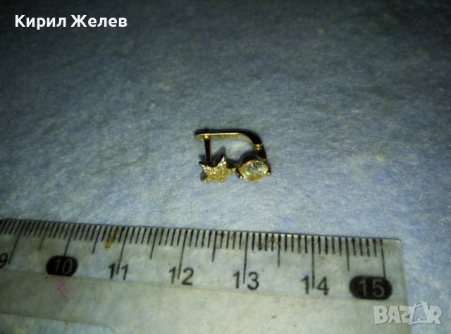 ПРЕКРАСНА АНГЛИЙСКА СКЪПОЦЕННА СРЕБЪРНА АРТ ОБЕЦА СРЕБРО S925 със ЗВЕЗДИЧКА и ЦИРКОНИ 40357, снимка 12 - Обеци - 42406357