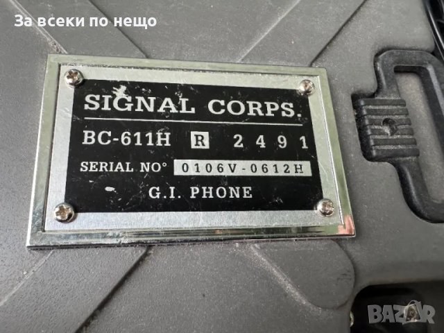 Реплика на ретро военен телефон SIGNAL CORPS BC-611H , стационарен телефон, снимка 3 - Антикварни и старинни предмети - 48168895