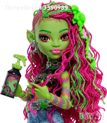 Чисто нова кукла Monster High Venus McFlytrap (Plant-monster серия), снимка 2 - Кукли - 52379984