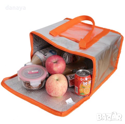 3773 Термо чанта за храна и напитки с цветни дръжки, 8 литра, снимка 10 - Хладилни чанти - 41019001