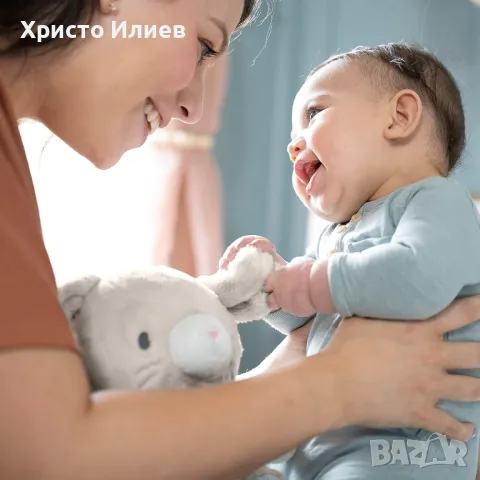 Плюшена играчка Зайче със светлини вибрации и музика, снимка 6 - Плюшени играчки - 47263458