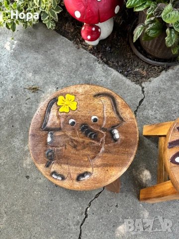 Столче / Табуретка от тиково дърво, снимка 4 - Декорация за дома - 46952885