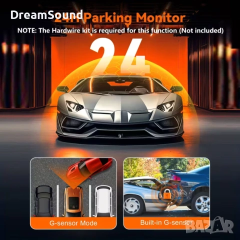 4K Видеорегистратор (Dash Cam) с Wi-Fi | Нощно виждане, Паркинг режим, снимка 6 - Аксесоари и консумативи - 53601336
