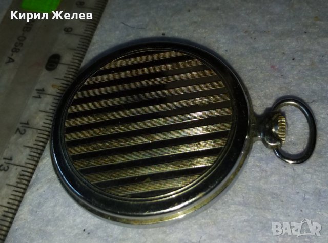 МОЛНИЯ СДЕЛАНО в СССР Стар РУСКИ МЕХАНИЧЕН КОЛЕКЦИОНЕРСКИ ДЖОБЕН ЧАСОВНИК МЪЛНИЯ 24101, снимка 12 - Джобни - 42136565