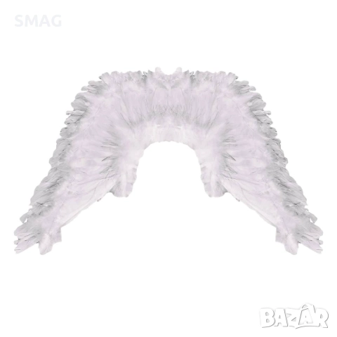 Хелоуин / Halloween ангелски крила бели със сребрист брокат_1045061
