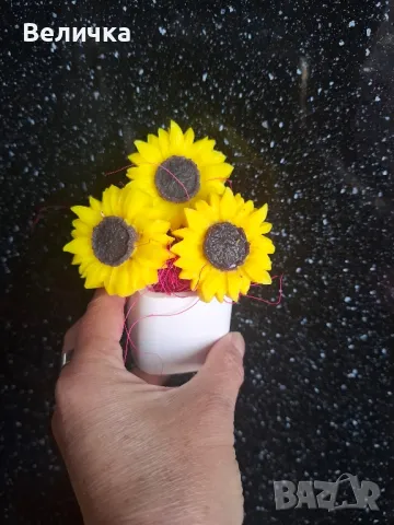 Слънчогледи в кашпи, снимка 3 - Декорация за дома - 49517215