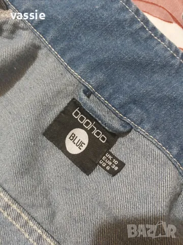 Ръчно рисувано дънково яке Boohoo, снимка 2 - Якета - 47652372