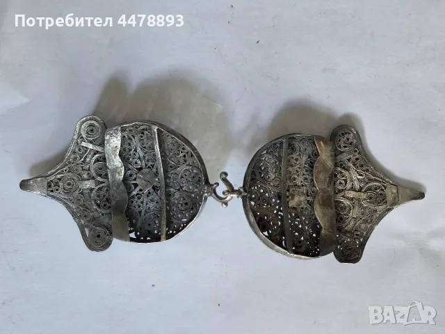 Възрожденски сребърни пафти филигран , снимка 6 - Антикварни и старинни предмети - 56256310