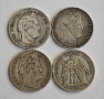 4 сребърни 5 франкори монети, снимка 2