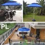Градински чадър с UV защита с ветроустойчива клапа и двоен покрив – 220/220 см, снимка 11