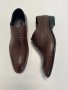 Мъжки кожени официални обувки - Тъмнокафяви - 45, снимка 1 - Официални обувки - 41539398