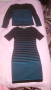Костюм сако и рокля на Daphne синьо и черно 42 размер, снимка 1 - Костюми - 36479238