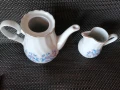 Български, порцеланов чайник и каничка "Китка"., снимка 5