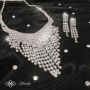 КОМПЛЕКТ LARISSA Луксозен дамски комплект бижута с кристали от 2 части “Larissa” – колие с обеци, снимка 1 - Бижутерийни комплекти - 44618571