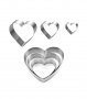 КОМПЛЕКТ ОТ 3 БРОЯ РИНГОВЕ ЗА ТОРТА С ФОРМА НА СЪРЦЕ - код 3088, снимка 3