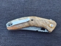 Сгъваем джобен нож,дамаска стомана,съчмен лагер,Flipper Outdoor Tool, снимка 12