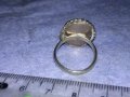 СТАРИНЕН АР ДЕКО СРЕБЪРЕН ПРЪСТЕН ВИСОКА ПРОБА СРЕБРО с ГНЕЗДО За ВГРАЖДАНЕ на Скъпоц. КАМЪК 31252, снимка 13