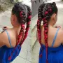 🎁Боксьорски Плитки 👑Box braids Детски прически Опашки Бохо Туистъри Ариел Къдрици Афро Канекалон , снимка 12