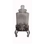 Стъклен съд/Луксозен декантер, 10 литра, Дизайнерска стойка, С кранче, За вода, чай, алкохол..., снимка 1 - Сервизи - 41949503