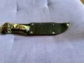 Fes Rostfrei немски нож от соца с калъф естествена кожа за колан 185х100мм, снимка 17