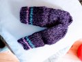 Ръчно плетени бебешки чорапи ,дължина на ходилото 12 см, снимка 2