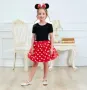Детски костюм Minnie Mouse Disney, рокля Мини Маус и диадема с ушички и панделка, 150 см, снимка 4