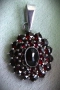 Марокански сребърен медальон с гранати, снимка 1