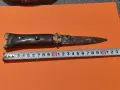 🔪 СТАР АВТОМАТИЧЕН НОЖ С ЧИРЕНИ БИВОЛСКИ РОГ, снимка 3