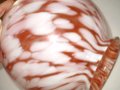 Стар стъклен абажюр глобус многоцветен лампа полюлеи , снимка 2