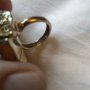 Oxette масивен сребърен пръстен с позлата и кехлибар , снимка 7