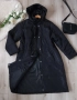 Дълго черно зимно яке с качулка , снимка 6