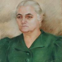 Картина, портрет, 1938 г., худ. Ваня Васкова (1912-1995), снимка 2 - Картини - 41802280