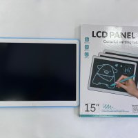 Голяма Детска Дъска за Рисуване със Стилус , Цветен таблет за писане с LCD панел, 15 Инча, снимка 1 - Други - 44363726