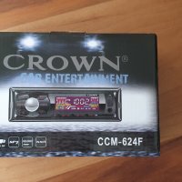 Ново автомобилно радио касетофон audio player USB Crown, снимка 1 - Радиокасетофони, транзистори - 39472264