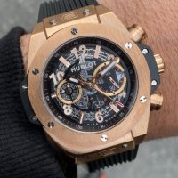 Мъжки часовник Hublot Big Bang Unico King Gold с кварцов механизъм, снимка 2 - Луксозни - 36715118