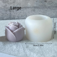 3d Пъпка Роза 4 размера силиконов молд форма украса фондан шоколад бонбон гипс смола свещ сапун, снимка 8 - Форми - 36268043