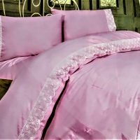 Едноцветни спални комплекти с дантела в нежни пастелни цветове, снимка 5 - Спално бельо - 44396232