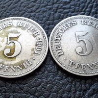 Стара монета 5 пфенига 1901 г. буква А , 2 броя - Германия- хит цена !, снимка 9 - Нумизматика и бонистика - 39724375