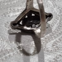 Сребърен пръстен 925 с маркизити и оникс , снимка 3 - Пръстени - 44216552