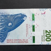 Банкнота. Аржентина. 200 песос. 2016 година. Много добре запазена банкнота., снимка 2 - Нумизматика и бонистика - 41892952