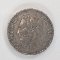 5 франка Белгия, Леополд II, различни години, снимка 12 - Нумизматика и бонистика - 42558055