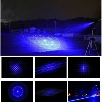Акумулаторен супер мощен горящ син лазер, 405 nm, снимка 4 - Друга електроника - 39064533