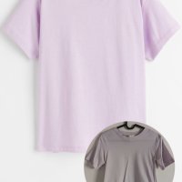 Светло лилава тениска H&M, снимка 1 - Тениски - 42065610