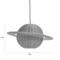 Ратанови полилей с дизайн "Планета", снимка 3 - Лампи за таван - 44475451