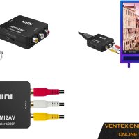 HDMI към RCA/AV 3 чинча адаптер FULL HD чинчове конвертор + Гаранция, снимка 12 - Кабели и адаптери - 40979449